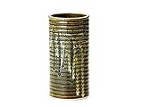 会津本郷焼　窯元･流紋焼 ゴロ助花瓶 古赤 (小(φ8.7cm×H17.0cm))