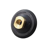 80mm径 ポリッシャー用 面ファスナーパット/ラバーパッド 取付：M16ネジ マジック（ファスナー）式