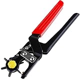 Zacro レザーパンチ 穴あけパンチ 回転式 ベルト 革 パンチ穴径2.0~4.5mm