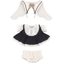 Amazon.co.jp: niannyyhouse 20cm ぬいぐるみ 服 ブラック ワンピース