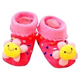 3組 ノンスリップ新生児の男の子の女の子幼児の靴下暖かいノンスキッドのストッキング赤ちゃんの誕生日のギフト6-12ヶ月の赤ちゃん-A10