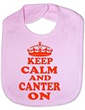 Keep Calm & Canter On - Funny Baby/Toddler/Newborn Bib - Baby Gift pink by Print4U