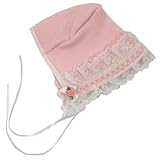【未熟児】【低出生体重児】【早産児】【NICU】用　ベビー服：ボンネット帽子 ローズ
