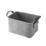 laameiフェルトストレージバスケットキューブコンテナLaundry Hamper with耐久性ハンドルホームOrganizerオフィス寝室用クローゼットToys S