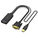BENFEI VGA - HDMI アダプター オーディオサポートおよび 1080P 解像度を備えた VGA 入力- HDMI 出力 アダプター 1個
