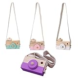Anself キッズ 子供 かわいい ウッドカメラ玩具 クリスマス 誕生日 部屋の装飾 ナチュラルセーフティ 木製 カメラギフト