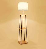 アメリカのフロアランプ、ソリッドウッドアイロンリビングルームベッドルーム紅茶ライトモダンシンプルノルディックソファーベッドサイドウッドカラーE27 * 1高156cm
