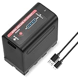 COOLSHOW NP-F970バッテリー 1個8700mAhバッテリー 4個LED充電ライトUSB出力付きモバSony NP-F980 F550 F930 F950 F960 F530 F570 F750 F770 バッテリーと完全に互換がありますHDR-FX1 FX7 FX1000/FDR-AX1/HVR-Z7J Z5J V1J HD100J/HXR-NX5J/HDR-AX2000/など対応