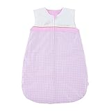 L-LIANG スリーパー ベビー寝袋 新生児～1歳向け、ノースリーブ、春秋向け 防寒 着るキッズ布団、多機能 赤ちゃん寝具 出産祝い ギフトＳ (ピンク)