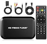 メディアプレーヤー 4k マルチメディアプレーヤー フルHDプレイヤー【H.265/HEVC/VP9対応】 SDカード・USBメモリ・HDD対応 動画・音楽・画像写真再生 HDMI・VGA・コンポジット・コンポーネント出力対応 テレビとモニターで大画面再生 デジタルサイネージ 店頭展示 HDMIケーブル付属