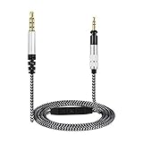 Twaxl ケーブルと互換性がありますSennheiser HD598、HD558、HD518、HD595ヘッドフォン、リモートボリュームコントロールマイクフィットSamsung Galaxy Xiaomi Huawei Android Phone（1.4m）