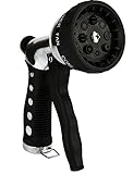 NEW LAUNCH - Garden Hose Nozzle by NimNik Heavy Duty Chrome Spray Nozzles, High Pressure Pistol Grip