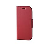 エレコム らくらくスマートフォン me ケース [F-03K] 手帳型 レザー ウルトラスリム サイドマグネット 【カード収納ポケット付き】 レッド PD-F03KPLFURD