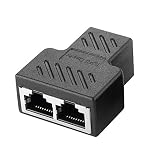 yarui RJ45 LAN 延長 コネクタ RJ45 ケーブル用中継インターネット 有線 ケーブル 二 股 分岐 コンパクト ギガビット タ プラグ 8P8C メス-メス