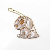 グリミス Glimmis いぬ ゴールド GL 北欧 リフレクター 反射 キーホルダー 再帰反射素材 3M