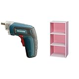 『電動ドライバー 充電式 RD110-G グリーン』と『カラーボックス 3段 幅41.5×奥行29×高さ88cm ピンク/オフホワイト CX-3』のセット