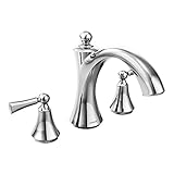 Moen T653 Wynford Two-Handle Non Diverter Roman Tub Faucet, Chrome [並行輸入品]