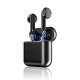 SLuB Bluetooth イヤホン 完全ワイヤレスイヤホン 小型 軽量 コンパクト Bluetooth5.1搭載 Hi-Fi 自動ペアリング マイク内蔵 両耳対応 ハンズフリー通話 充電ケース付き Type-C充電式 iPhone&Android対応(ブラック)