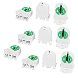 uxcell 蛍光灯ソケット T5 T4 プラスチック ライトソケット ホルダー 10個