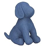 High Quality Cleo Blue Denim Dog Mannequin, Sitting