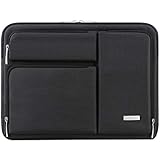 Lacdo 360° 保護 ラップトップスリーブケース 用 14 インチ 新しい MacBook Pro M5 Pro/Max A3426 A3427 (2026)、M5/M4/M3/M2/M1 A3434 A3112 A3401 A3185 A2918 A2992、13.8インチ Surface ノートパソコン 7th Copilot+PC コンピュータ袋、ブラック