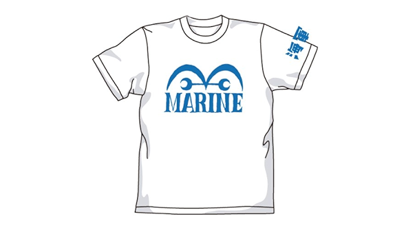 Amazon ワンピース ワンピース海軍tシャツ ホワイト サイズ M アニメ 萌えグッズ 通販