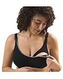 Engelオーガニックコットン授乳ブラwithレース。 カラー: ブラック