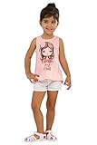 Pulla Bulla幼児用女の子タンクトップグラフィックノースリーブシャツ US サイズ: L カラー: ピンク