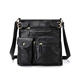 Plambag ショルダーバッグ レディース ミニ 可愛い 大容量 人気 斜めかけバッグ (ブラック)