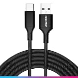 Oniverse USB Cケーブル タイプAからタイプC編組充電ケーブル PS5 Pro Slim Xbox Series X|S Switch 2 PC Mac Android iPhone 15 3m 高速充電 2.4A - ブラック