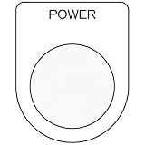 IM 押ボタン/セレクトスイッチ(メガネ銘板) POWER 黒 φ22.5 P2234