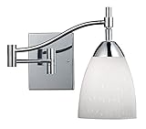 Elk 10151/1PC-WH Celina 1-Light Swing arm Sconce In Polished Chrome with Simple Whit Glass [並行輸入品]