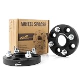 GAsupply 鍛造ワイドトレッドスペーサー PCD100 4H 内径54.1 M12XP1.25 厚さ20mm ワイトレハブリング一体 マットブラック【2枚セット】