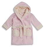 BABYTOWN新生児女の子用フリースバスローブ( 6 – 24ヶ月)フード付きナイトガウン カラー: ピンク
