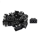 DealMux 20 Pcs AC250V 2.5A IEC AC Input Wiring Socket 2 Pins Copper Rhodium Power
