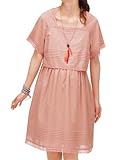 【 アウトレット 】 Angeliebe エンジェリーベ マタニティ ワンピース 授乳 兼用 コットン レース ワンピ 妊婦服 半袖 授乳服 産前 産後 11号 コーラル ピンク