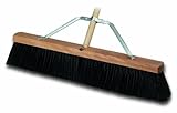 Bon 12-300 24-Inch by 4-Inch Heavy Duty Concrete Street Broom with Black Poly Bristles and 5-Foot Ha