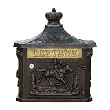 ポスト 郵便受け レトロ ブロンズ【幅39×奥行18×高43.5cm】 INK-1501017H