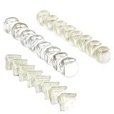 LANIAKEA コーナークッション コーナーガード 家具の角に貼りやすい 優れたクッション性により赤ちゃんやお子様のケガから守る　24個セット 強力な両面取付シール付 透明色