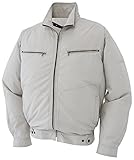SUN-S(サンエス) 空調風神服 グレンチェック 長袖ブルゾン (ファン+バッテリー別売) KU93600 シルバー 4L