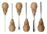 Two Cherries 511-0050 6-Piece Pear-Handled Wood Carving Set [並行輸入品]