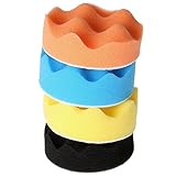 4枚入りセット バフ研磨 スポンジパッド カー研磨用 電気ドリル用 ポリッシャー用 マジックスポンジ 80mm