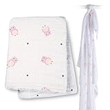 Lulujo Muslin Swaddle (Owl Always Love You, Pink) by Lulujo