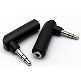 L字型3.5mm ステレオミニプラグ L型3.5mmオーディオ変換アダプタ オ3極ミニプラグ 90度 ミニジャック L型変換コネクタ オーディオアダプタ ヘッドセット/タブレット/MP3プレーヤー/等に対応