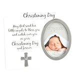 Juliana MDF Photo Frame White/Silver Icon Christening Day 3x4 by Widdop Bingham