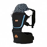 I-angel Josh Hipseat Carrier ジョシュ 赤ちゃんヒープシート 子守帯 おくるみ ベビー用品 外出用品 (ブラック) [並行輸入品]