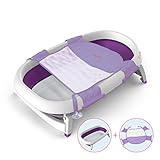 ベビーバスタブ/ベビーバスタブベビーバスタブ/折りたたみ式/座っているベビーバスタブ/ 0〜5歳のベビーバスタブ (色 : Purple)