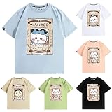 [Wshyt] ちいかわ うさぎデザインTシャツ レディース&メンズ 兼用 100%綿 半袖 春夏秋適用 オシャレ ペアルック 誕生日プレゼント ギフト (L,カーキ-ちいかわ)