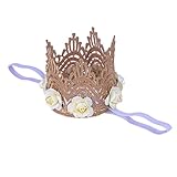 Domybest　ベビー ヘアバンド クラウン　王冠　キッズ 子供 カチューシャ 髪飾り ヘアアクセサリー 女の子 新生児 赤ちゃん 出産祝い 誕生日 記念撮影 内祝い お宮参り100日記念 こどもの