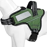 【日本企画犬ハーネス】BaoCheng 犬用胴輪 小型犬/中型犬/大型犬ハーネス 暑さ対策 喉に優しい おしゃれな色 通気性 負担がない ネームプレート 7色選択(アーミーグリーン、S)